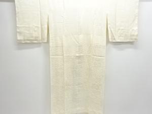 紗綾型に花模様織り出し単衣長襦袢
